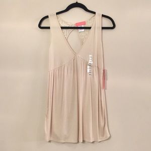 NWT Cream Blouse with Open Back Detail
